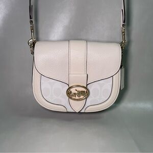 Coach Georgie Saddle Bag in Signature Canvas